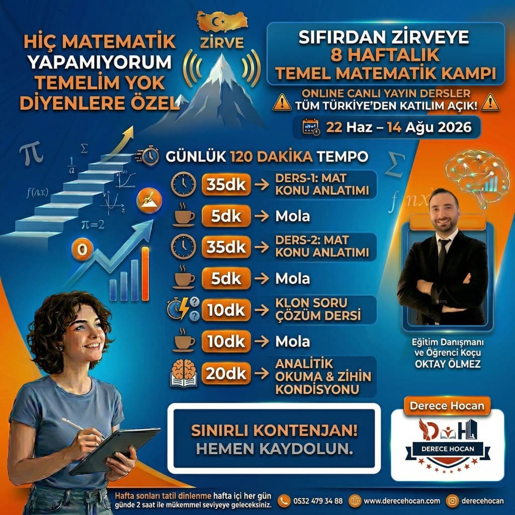 Sıfırdan Zirveye - 8 Haftalık Temel Matematik Kampı